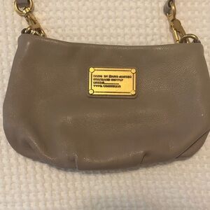 Marc Jacobs Taupe Crossbody with Gold Accents